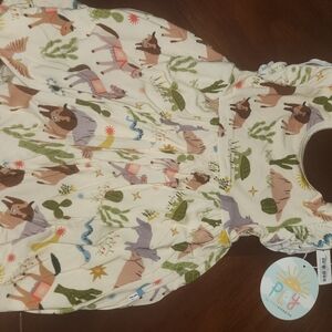 Little Sleepies Wild Frontier Flutter Sleeve Twirl Dress Toddler 2T